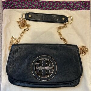 Tory Burch Reva Leather Clutch